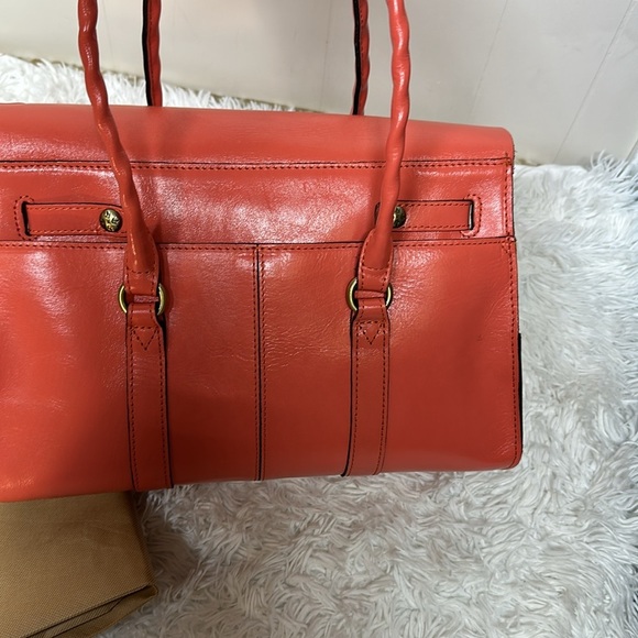 Patricia Nash Vienna Leather Satchel Purse Tooled Floral Bag in Coral 299. New - Picture 4 of 14